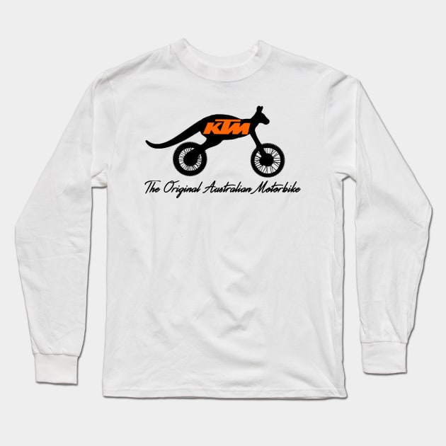 KTM Kangaroo Motorcycle Long Sleeve T-Shirt by TripleTreeAdv